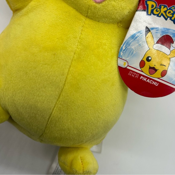 Pokemon Pikachu Holiday Plush 10" with tags used 2019 WCT WICKED COOL TAG - Picture 10 of 14